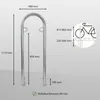 2 x Fahrradanlehnbügel  111,5 x 40 cm Stahl feuerverzinkt Ø Produktbild-Vorschau 3