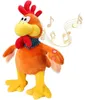 Jouet musical en peluche de 38 cm représentant un coq qui Voir les images du produit 1