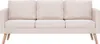 vidaXL 2-tlg. Sofagarnitur Stoff Cremeweiß Produktbild-Vorschau 4