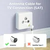 deleyCON 3,0m 4K TV Antennenkabel Winkel - IEC Koaxialkabel Produktbild-Vorschau 4