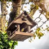 KADAX Vogelhuis om op te hangen, vogelvoerhuis van hout, Productafbeelding-voorbeeld 5
