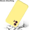 A yellow phone case is shown falling onto a cracked surface, illustrating its shock-absorbing feature. Podgląd zdjęcia produktu
