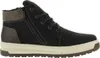 A side view of a black men's boot with a zipper and laces. Anteprima dell’immagine prodotto