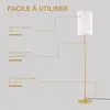 HOMCOM Stojaca lampa do obývačky so stínidlom z ľanu, Náhľad obrázku produktu 10