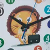 Orologio da parete Relaxdays per bambini, Ø 30 cm, orologio Anteprima dell’immagine prodotto 6