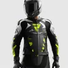 Rebelhorn Inferno Motorrad Lederjacke, schwarz/weiß/gelb, Produktbild-Vorschau 3