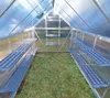 Interior view of a greenhouse with shelves. Náhľad obrázku produktu