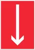 Richtungspfeil runter Schild hochkant weiss rot Pfeil A0 Produktbild-Vorschau 1