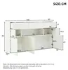 Merax Hochglanz Sideboard mit LED und 5 Metallbeinen, Produktbild-Vorschau 9