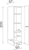 Flex Well Vorratsschrank Cara BxTxH 50 x 57 x 200 cm grün Produktbild-Vorschau 5