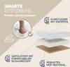 CASARIA® Hocker mit Stauraum Weiß Faltbar Deckel Kunstleder Produktbild-Vorschau 4