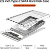 2.5palcové pouzdro na pevný disk typu C Průhledný kryt HDD Náhled obrázku produktu 6