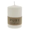 A white pillar candle with a brown paper band around its middle. Anteprima dell’immagine prodotto