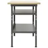 vidaXL Banco da lavoro grigio 120×60×85 cm in acciaio Anteprima dell’immagine prodotto 2