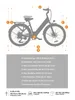 A diagram showing the dimensions and specifications of an electric bicycle. Produktbild-Vorschau