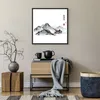Gerahmtes Poster - Schwarzer Rahmen - Zeichnen Asien Berge Produktbild-Vorschau 7