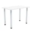A white rectangular table with four chrome legs on a white background. Produktbild-Vorschau