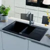 vidaXL Évier en granit double évier noir Voir les images du produit 8