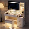 INONEFT Schminktisch-Set mit LED-Spiegel, Ladeanschluss und Produktbild-Vorschau 1