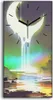 Wohnzimmer-Bild Leinwand Uhr Kunstdruck 30x60 Nacht Produktbild-Vorschau 1