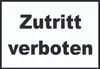 Zutritt verboten Schild schwarz-weiß A5 (148x210mm) Produktbild-Vorschau 1