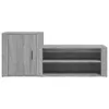 vidaXL Schuhschrank Grau Sonoma 130x35x54 cm Holzwerkstoff Produktbild-Vorschau 5
