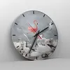 Wanduhr - Rund - Glasuhr - Flamingo Schwan Fantasie - Produktbild-Vorschau 4
