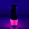 ADORE-708UV Damen Sandale von Pleaser, Transparent Neon Produktbild-Vorschau 2