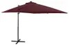 vidaXL Slunečník s LED osvětlením 250 cm Bordeaux red Náhled obrázku produktu 7