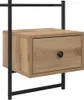 vidaXL Nočný stolík Artisan dub 35 x 30 x 51 cm Materiál na Náhľad obrázku produktu 2
