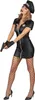 A woman in a police costume holding a toy gun. Náhľad obrázku produktu