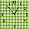 Wallario Design Wanduhr Muster einer Tischdecke in grün und Produktbild-Vorschau 1