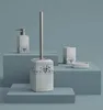Gedy CIXI stehende WC-Bürste, Porzellan, Blau/Weiß Produktbild-Vorschau 3