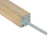 A close-up shot of a wooden post with a metal anchor attached to one end, extending outwards. Produktbild-Vorschau