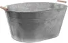 Metallwanne verzinkt mit Griffen - Blumenübertopf Produktbild-Vorschau 1