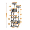 PAWZ Road Kratzbaum Grosse Katzen Stabil, 184 cm Grau Produktbild-Vorschau 2