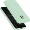 A light green phone case is shown on top of a phone. Produktbild-Vorschau
