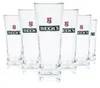 6x Becks Bier Glas 0,3l Becher Henry Willi Gläser Relief Produktbild-Vorschau 1
