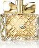 A perfume bottle with a gold bow on top, set against a white background. Produktbild-Vorschau
