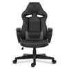 A black and gray gaming chair is shown from the front on a white background. Náhľad obrázku produktu
