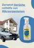 A product shot with a car and house in the background, and a spray bottle in the foreground. Produktbild-Vorschau