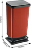 Rotho Treteimer Paso 40 L metallic rot Produktbild-Vorschau 2