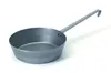 A silver frying pan with a long handle is shown against a white background. Produktbild-Vorschau