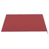 A red awning fabric is shown on a white background. Voir les images du produit