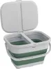 A collapsible bucket with two compartments and a lid, shown open. Produktbild-Vorschau