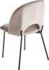 A single taupe velvet chair with black metal legs, shown from a rear-diagonal angle against a white background. Náhľad obrázku produktu