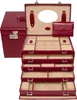 WINDROSE boîte à bijoux Merino Jewelry Box Big Red bordeaux Voir les images du produit 10
