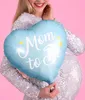 Folienballon Herz mit Schriftzug Mom to Be 35cm blau Produktbild-Vorschau 5