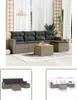 The Living Store 6-tlg. Garten-Sofagarnitur mit Kissen Grau Produktbild-Vorschau 1