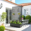Trennwand ‘Toma’ mit Blumenkasten verzinkter Stahl 190 x 82 Produktbild-Vorschau 1